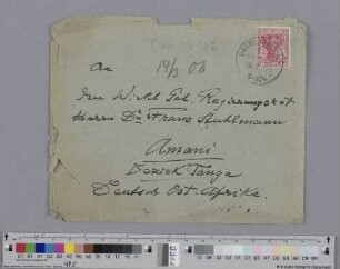 Brief an Franz Stuhlmann