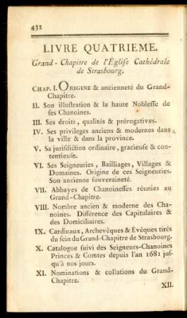 Livre Quatrieme. Grand-Chapitre de l'Église Cathédrale de Strasbourg