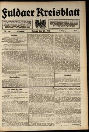 Ausgabe vom Montag, den 24. Juli 1911.
