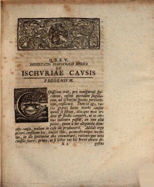 Dissertatio Inavgvralis Medica De Ischvriae Cavsis