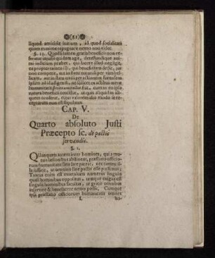 Cap. V. De Quarto absoluto Justi Præcepto sc. de pactis servandis.