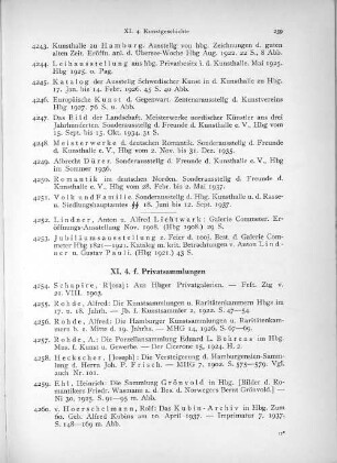 XI. 4. f. Privatsammlungen