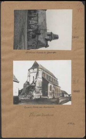 Kirche von Mogelede (?) bei Ypern 1915