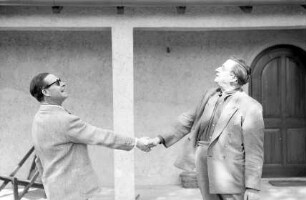 Leonberg: Gerhart Herrmann Mostar und Dr. Emmerich begrüßen sich