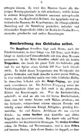 Beschreibung des Gebäudes selbst