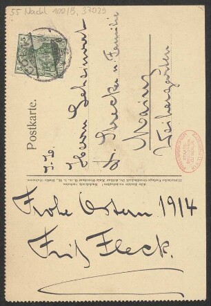 Brief an Ludwig Strecker  und B. Schott's Söhne : 11.04.1914