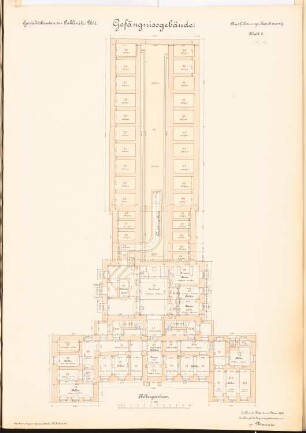 Amtsgericht und Gefängnis, Lublinitz: Grundriss KG 1:100