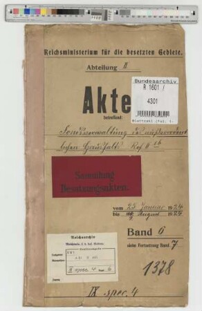 Fondverwaltung des außerordentlichen Haushalts: Bd. 6
