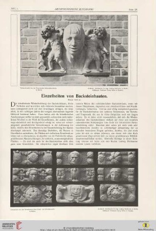 27: Einzelheiten von Backsteinbauten
