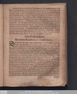 Das Sechste Capittel. Von dem Quadrat Jovis und Martis.