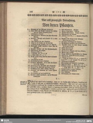 Vier und zwantzigste Betrachtung. Von denen Pflantzen