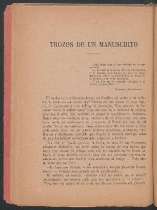 Trozos de un manuscrito