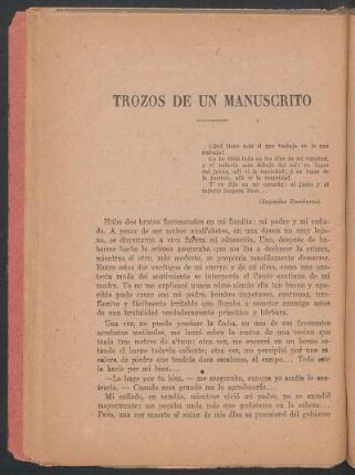 Trozos de un manuscrito