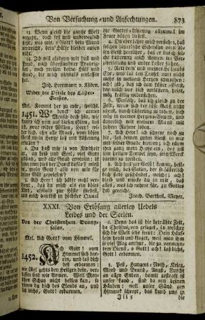 XXXI. Von Erlösung allerley Uebels Leibes und der Seelen.