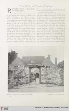 Recent designs in domestic architecture