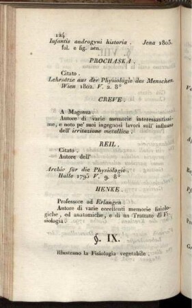 §. IX. Fisiologia Vegetabile