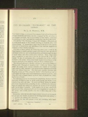 The So-Called "Eucharist" of the Lamas.