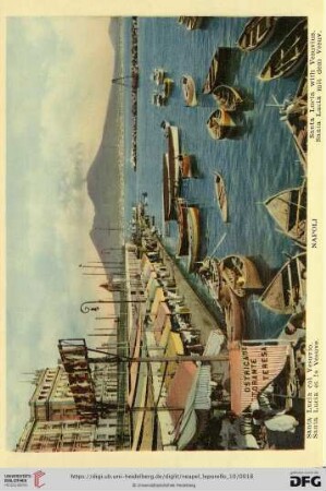 Napoli – Santa Lucia col Vesuvio. – Santa Lucia et le Vésuve. – Santa Lucia with Vesuvius. – Santa Lucia mit dem Vesuv.
