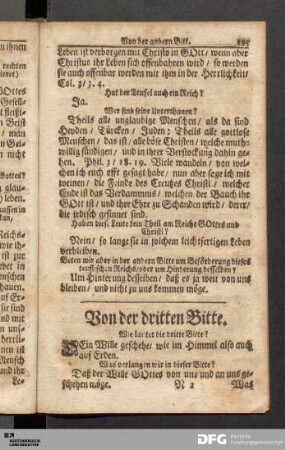 Von der dritten Bitte.