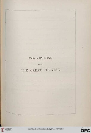 Inscriptions from the great Theatre