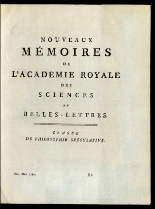 Classe De Philosophie Spéculative
