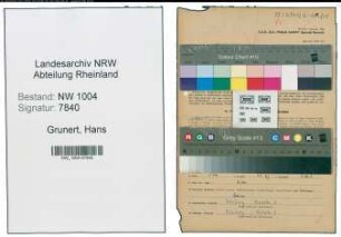 Entnazifizierung Hans Grunert , geb. 05.11.1919 (Kraftfahrer)