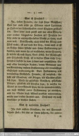 Was ist Freyheit?