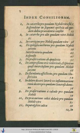 Index Consiliorum.