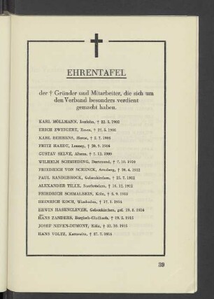 Ehrentafel