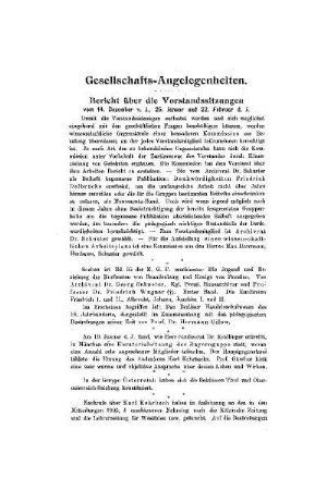 Gesellschafts-Angelegenheiten