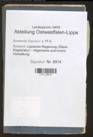 Anstellung des Grenzaufsehers Cronemeyer zu Sonneborn