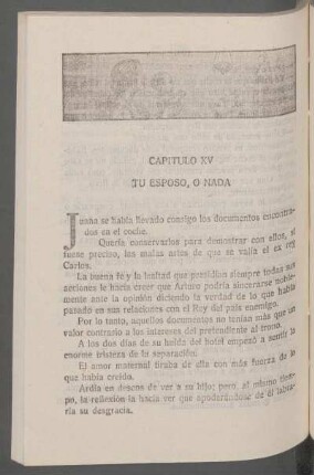 Capítulo XV - Tu esposo, o nada