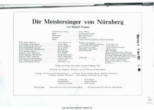Die Meistersinger von Nürnberg