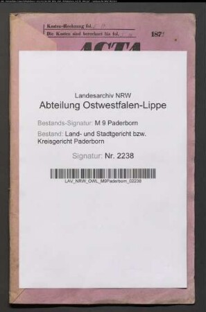 Erblasser: Lange, Theresia, geb. Meier: