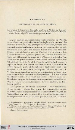 Chapitre VII: L’Orfèvrerie et les Arts du métal