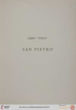 Libro terzo: San Pietro