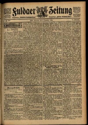 Zweite Ausgabe vom Samstag, den 03. Dezember 1904.