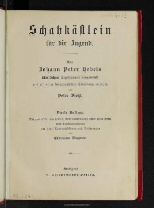 Schatzkästlein für die Jugend