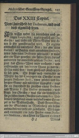 Das XXIII. Capitel. Vom Unterscheid der Doctorum, und was diese eigentlich seyen