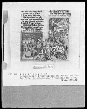 Weltchronik - Bruder Philipp — ---, Folio 256recto-342verso---, Folio 256recto-342versoChristus am Ölberg, Folio 321verso