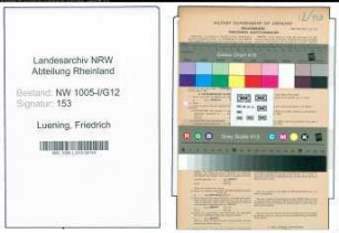 Entnazifizierung Friedrich Luening , geb. 09.01.1905 (Kaufmann)