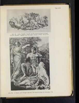 Tafel LVI Abb. 84. C. Faucci nach Pompeo Battoni, Die Entscheidung des Hercules, 1742