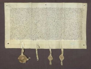 Erbhuldigungsrevers der Stadt Gemeinde Steinbach, als Leibeigene, gegen Markgraf Jakob I. von Baden