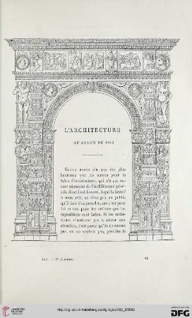 2. Pér. 26.1882: L' architecture au Salon de 1882
