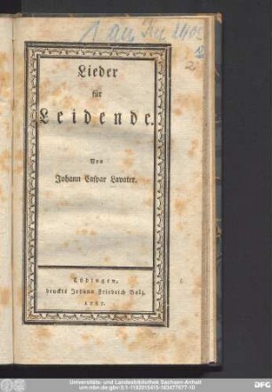 Lieder für Leidende
