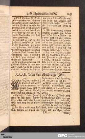 XXXII. Von der Nachfolge Jesu