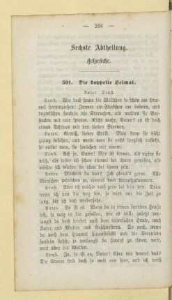 Sechste Abtheilung. Gespräche