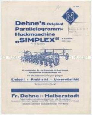 Parallelogrammhackmaschine "SIMPLEX"