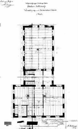 Goldshöfe: Empfangsgebäude Verwaltungsgebäude Grundrisse 1.OG Wartertesäle,Restaurant