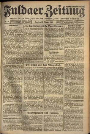 Ausgabe vom Samstag, den 25. Februar 1928.